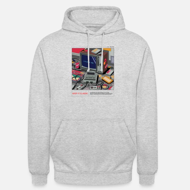 Restez classique - Sweat-shirt à capuche unisexe - gris clair chiné