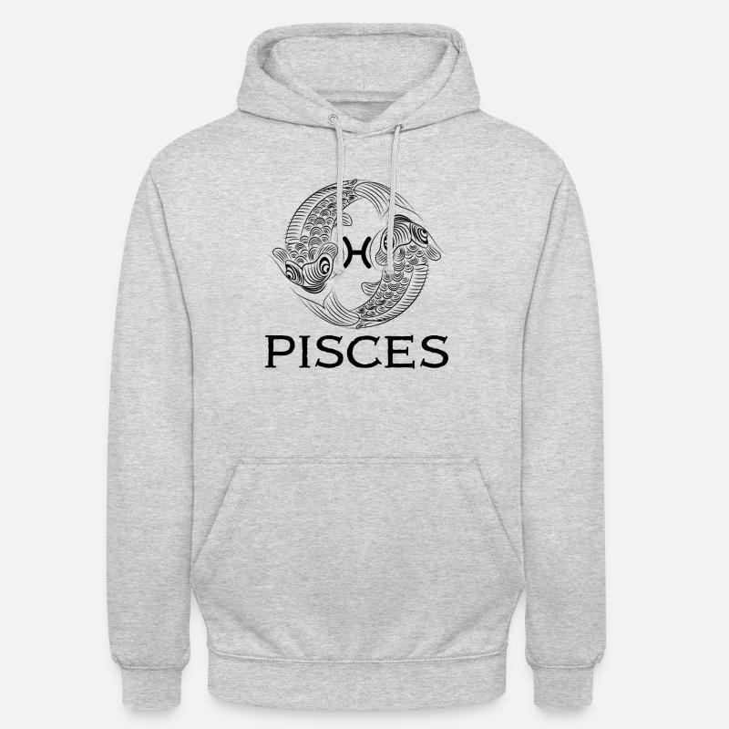 pisces1s Zeichenfläche 1 - Unisex Hoodie - Hellgrau meliert