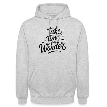 TAKE TIME - Unisex Hoodie - light heather grey - Front - Alina (178cm) & Michal (187cm)