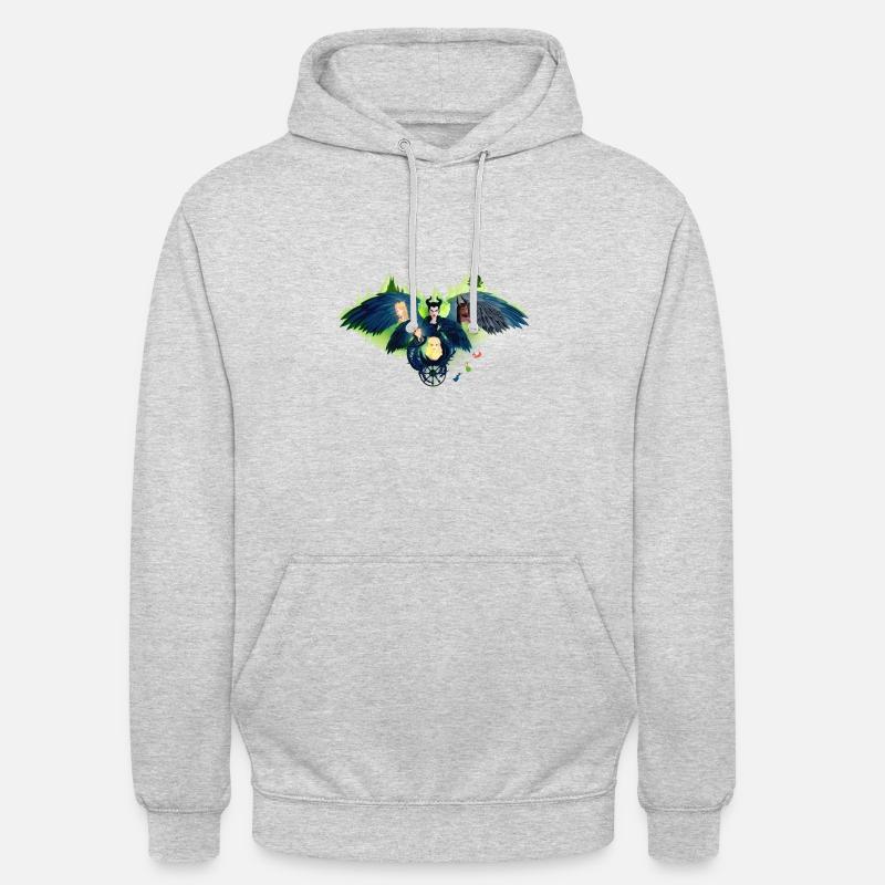 Maléfique - Sweat-shirt à capuche unisexe - gris clair chiné