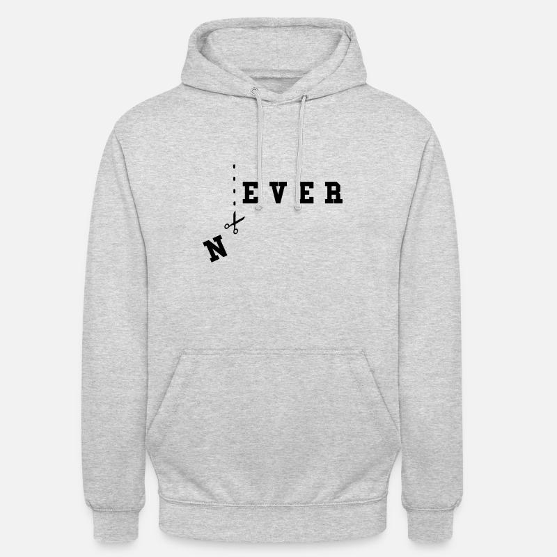 Never Text WordPlay Never Infinity Humor - Unisex Hoodie - light heather grey