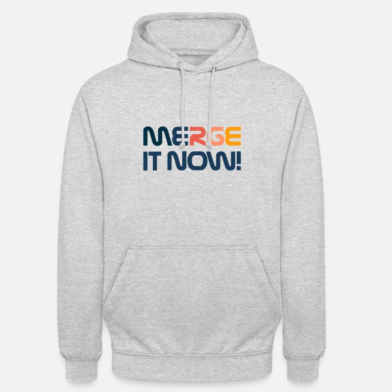 Merge It Now - Programmer funny - Unisex Hoodie - light heather grey