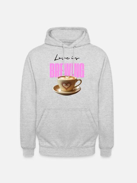 Love is brewing - Unisex Hoodie - light heather grey
