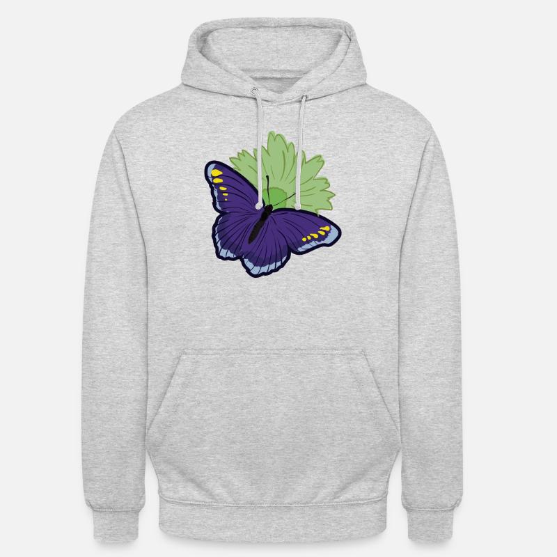 Papillon papillon - Sweat-shirt à capuche unisexe - gris clair chiné