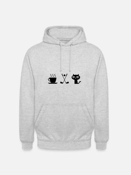 Coffee. Cats. Golf - Unisex Hoodie - light heather grey