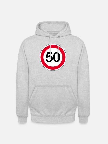 50 - Sweat-shirt à capuche unisexe - gris clair chiné