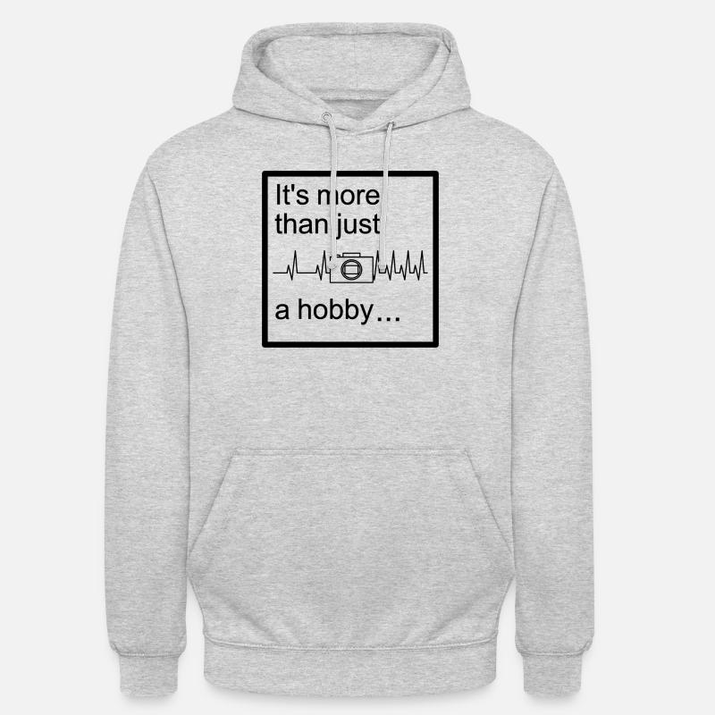 Plus qu’un simple passe-temps - Sweat-shirt à capuche unisexe - gris clair chiné