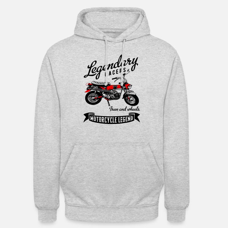 Cult Mobylette Mokick Mobylette Dax - Sweat-shirt à capuche unisexe - gris clair chiné