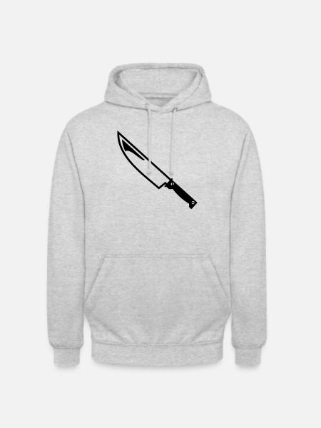 Messer - Unisex Hoodie - Hellgrau meliert