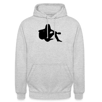 Guitare acoustique - Sweat-shirt à capuche unisexe - gris clair chiné - Devant - Alina (178cm) & Michal (187cm)