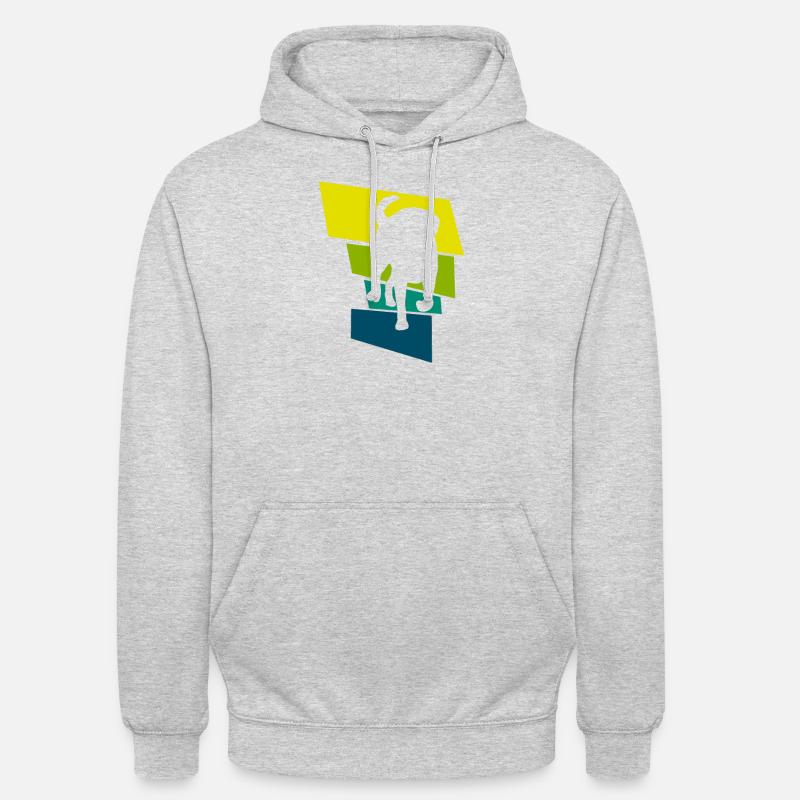 chiens aiment - Sweat-shirt à capuche unisexe - gris clair chiné