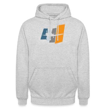 voler - Sweat-shirt à capuche unisexe - gris clair chiné - Devant - Alina (178cm) & Michal (187cm)