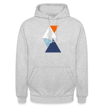 Mountainbiken - Unisex Hoodie - Hellgrau meliert - Vorne - Alina (178cm) & Michal (187cm)
