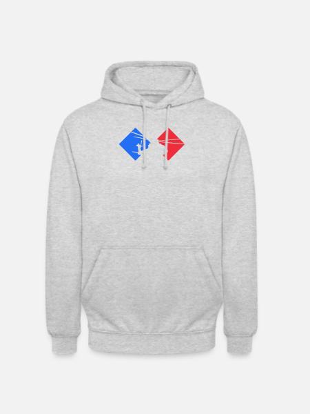 Helicopter - Unisex Hoodie - Hellgrau meliert