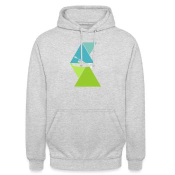 Kajak - Unisex Hoodie - Hellgrau meliert - Vorne - Alina (178cm) & Michal (187cm)