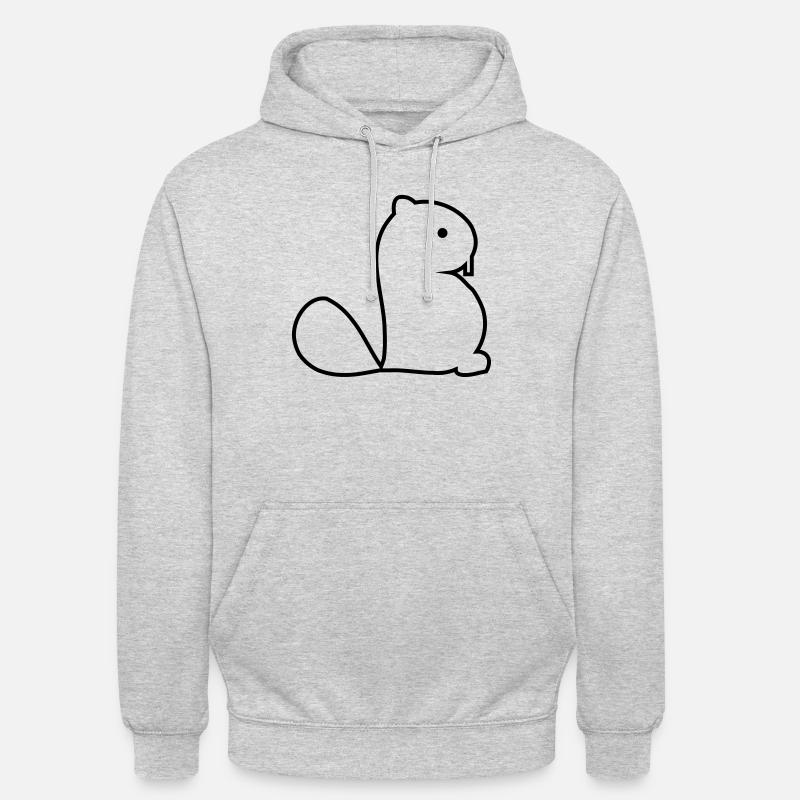 Biber white - Unisex Hoodie - Hellgrau meliert