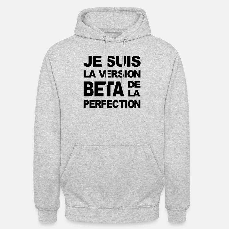version beta perfection - Sweat-shirt à capuche unisexe - gris clair chiné