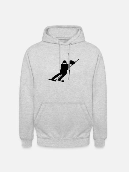Slalom Ski (1c) - Unisex Hoodie - light heather grey