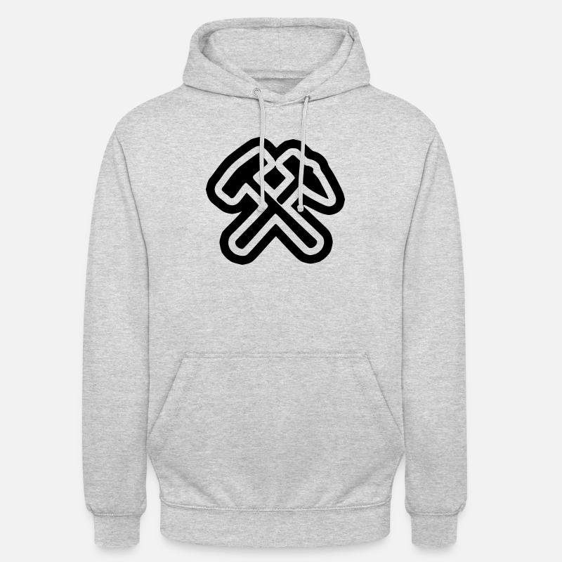 Schlägel und Eisen - Unisex Hoodie - Hellgrau meliert