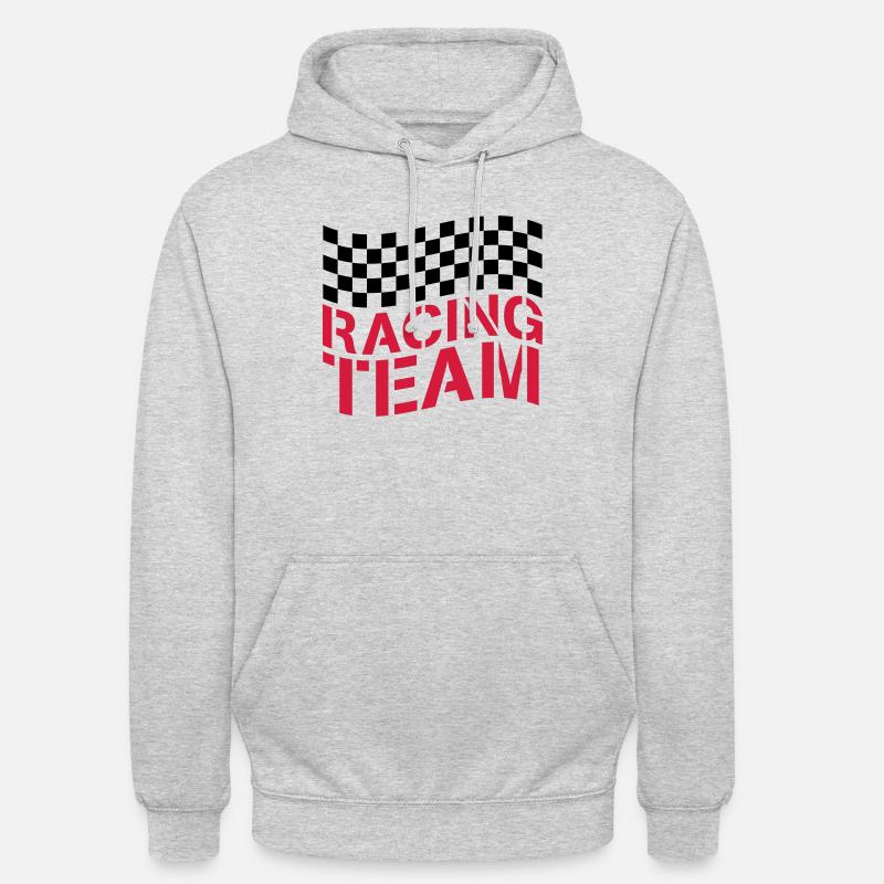 Conception de drapeau Racing Team - Sweat-shirt à capuche unisexe - gris clair chiné