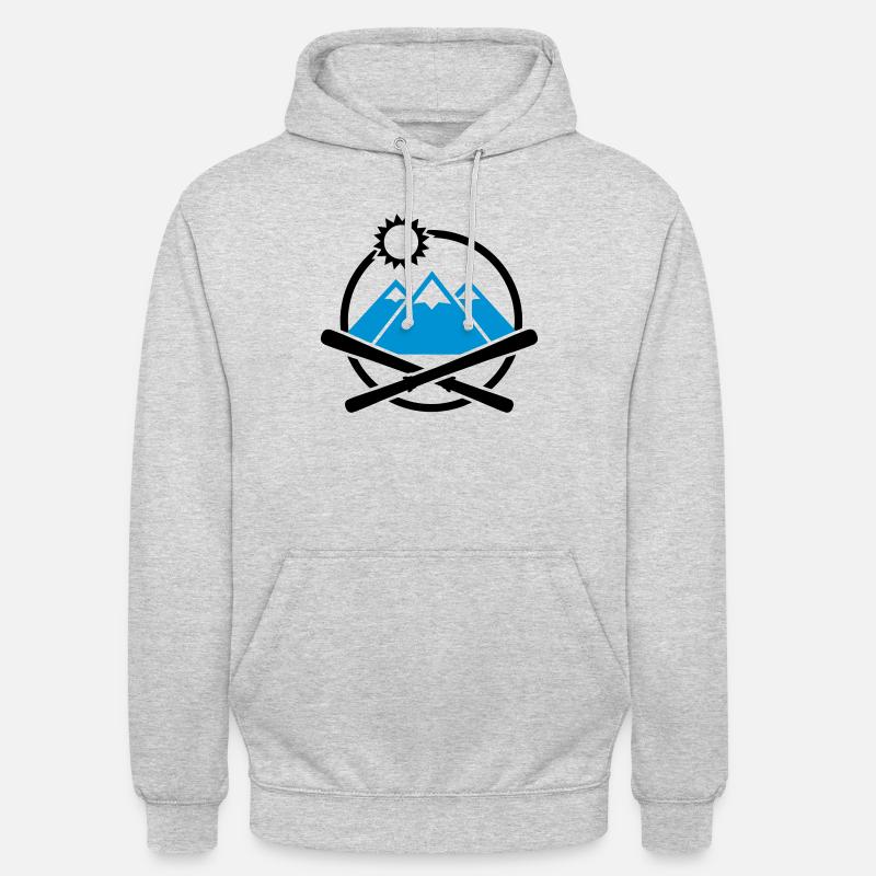Ski - Sweat-shirt à capuche unisexe - gris clair chiné