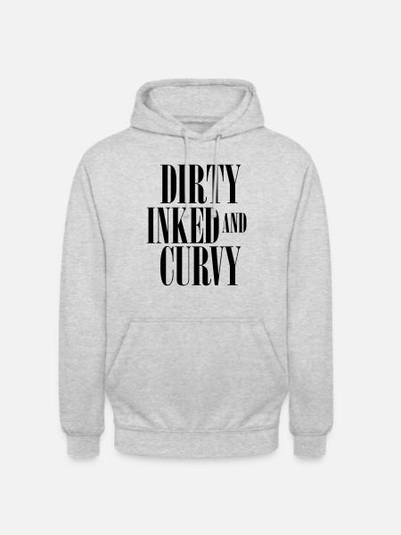 Dirty Inked And Curvy - Unisex Hoodie - light heather grey