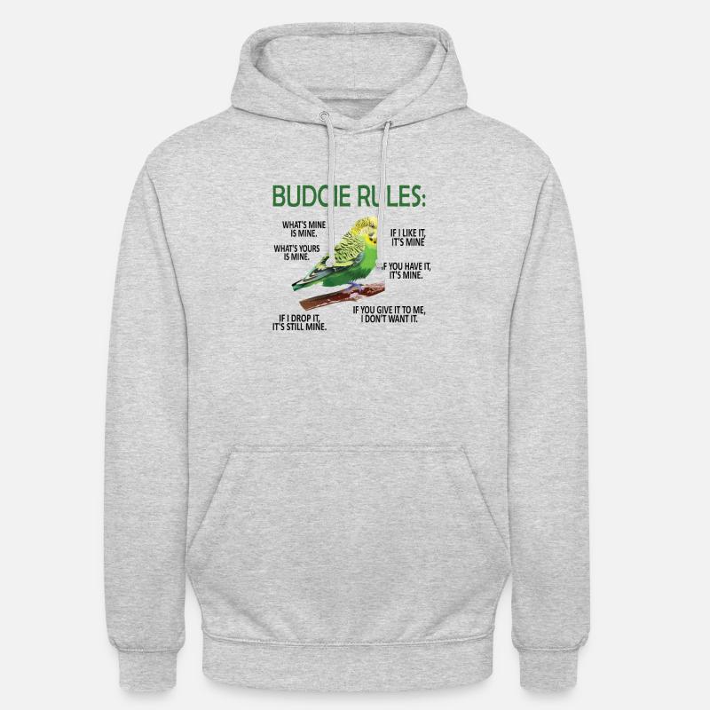 Perruque propriétaire perruque amoureux oiseaux - Sweat-shirt à capuche unisexe - gris clair chiné