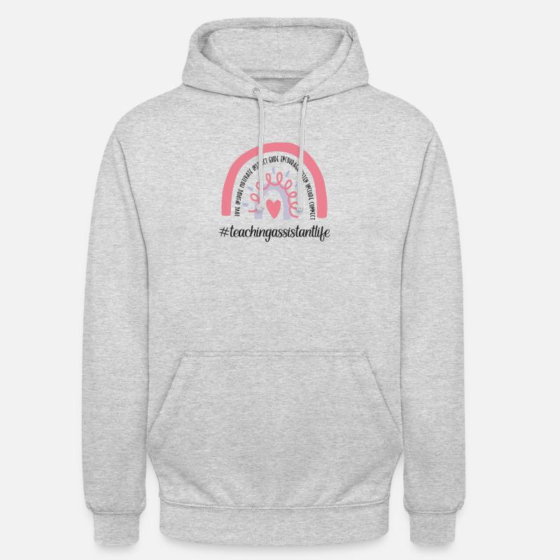 Assistant assistant professeur assistant - Sweat-shirt à capuche unisexe - gris clair chiné