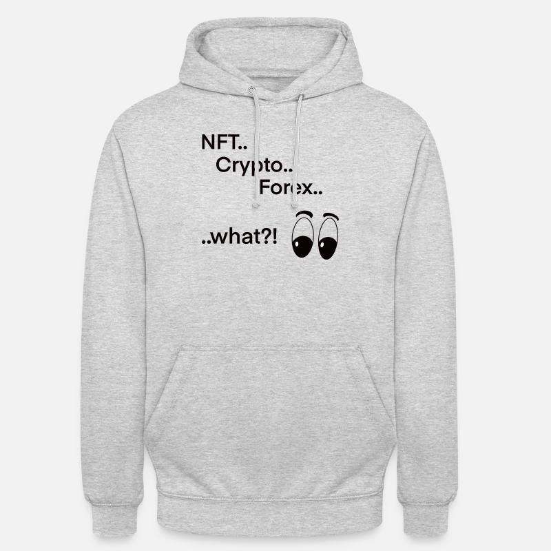 NFT Crypto Forex - Sweat-shirt à capuche unisexe - gris clair chiné