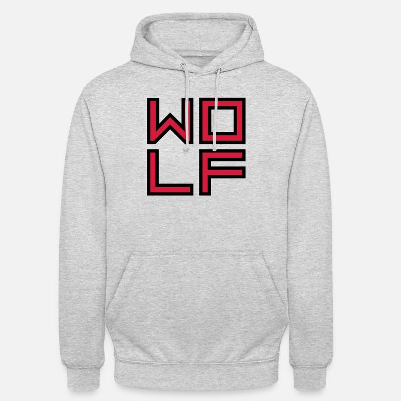 Innerer Wolf Logo - Unisex Hoodie - Hellgrau meliert