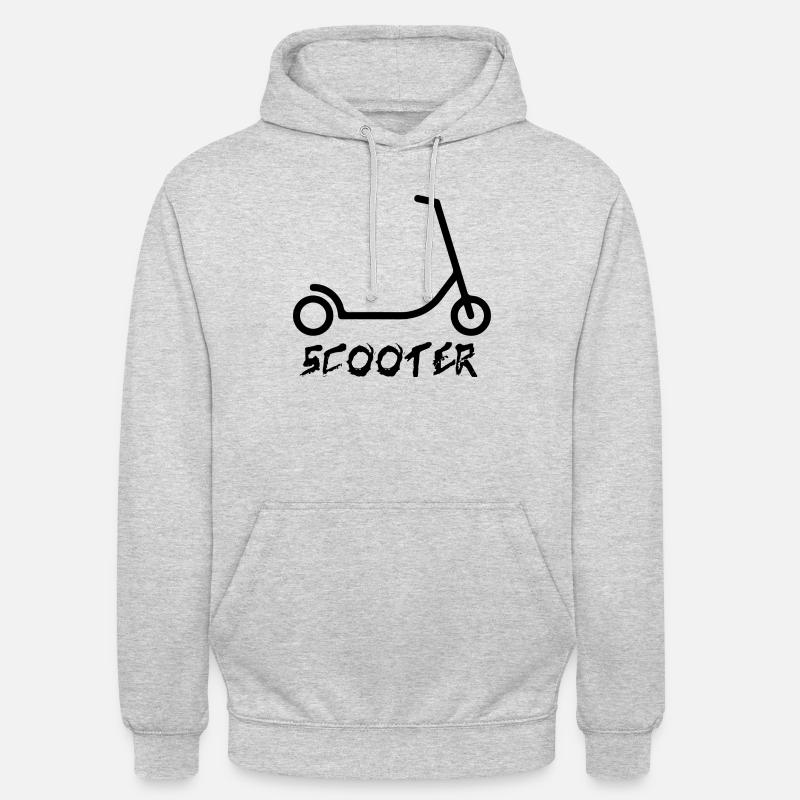 E-Scooter E-Roller Scooter - Sweat-shirt à capuche unisexe - gris clair chiné