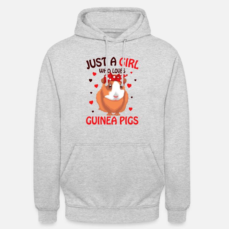 Cochon d'Inde - Sweat-shirt à capuche unisexe - gris clair chiné