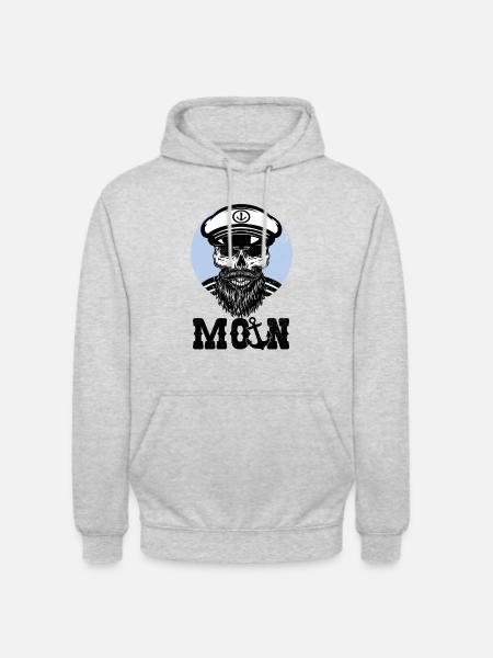 Moin Norddeutsch - Unisex Hoodie - Hellgrau meliert