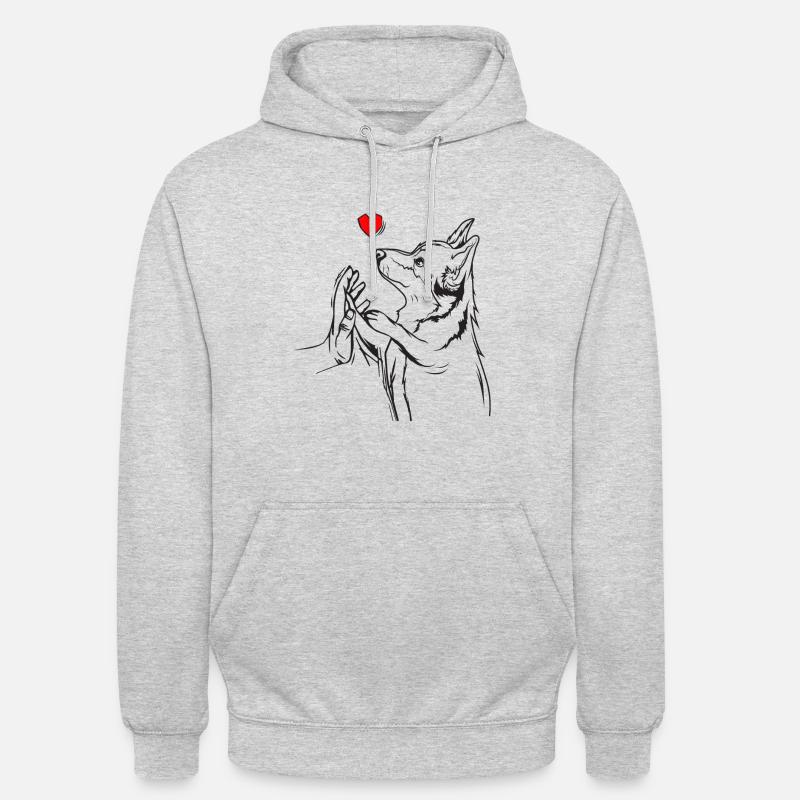 Corgi - Sweat-shirt à capuche unisexe - gris clair chiné