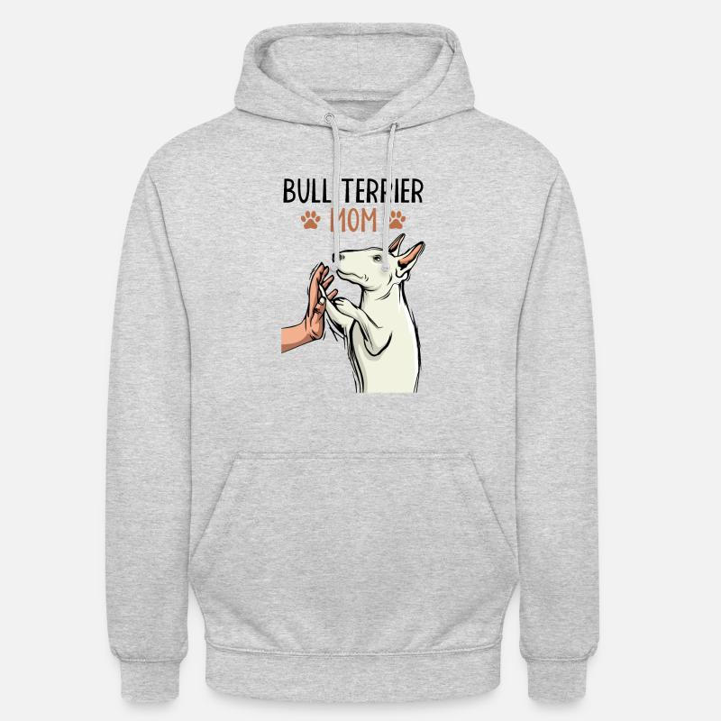 Bullterrier - Sweat-shirt à capuche unisexe - gris clair chiné