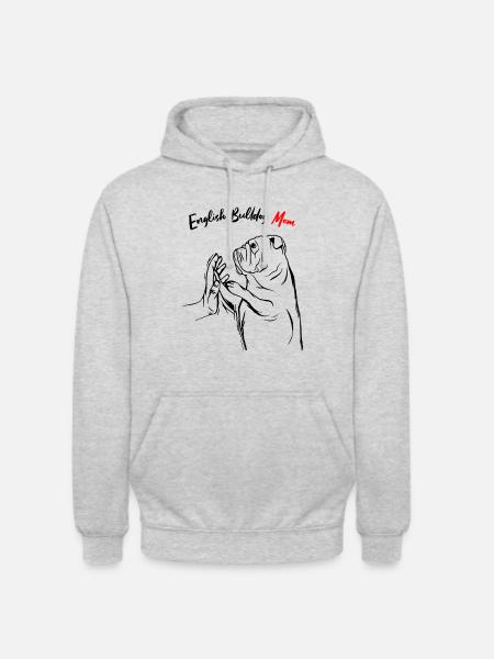 English Bulldog - Unisex Hoodie - light heather grey