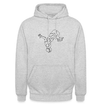 Parkour - Unisex Hoodie - Hellgrau meliert - Vorne - Alina (178cm) & Michal (187cm)