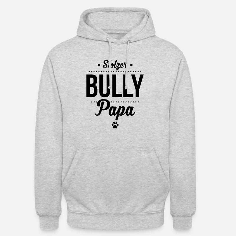 Stolzer Bullypapa Punkte - Unisex Hoodie - Hellgrau meliert