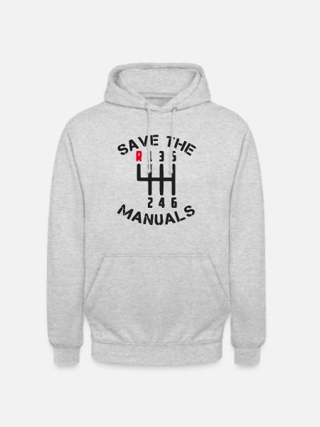 Save The Manuals Car Tuning Race Turbo Boost - Unisex Hoodie - light heather grey