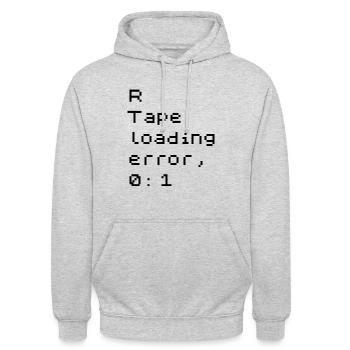 R Tape loading error - Unisex Hoodie - light heather grey - Front - Alina (178cm) & Michal (187cm)