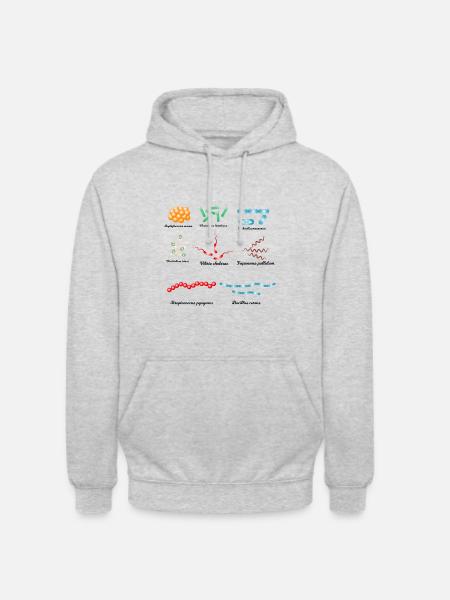 Famous bacteria - pathogens - Unisex Hoodie - light heather grey