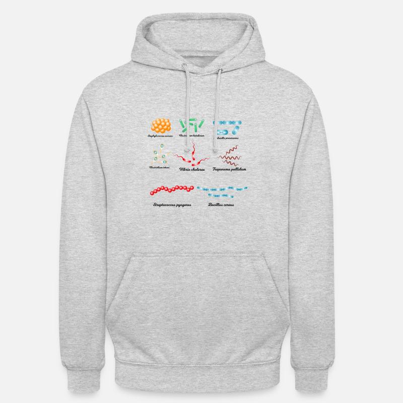 Berühmte Bakterien - Pathogene - Unisex Hoodie - Hellgrau meliert