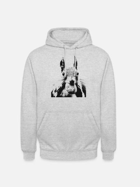 Écureuil - Sweat-shirt à capuche unisexe - gris clair chiné