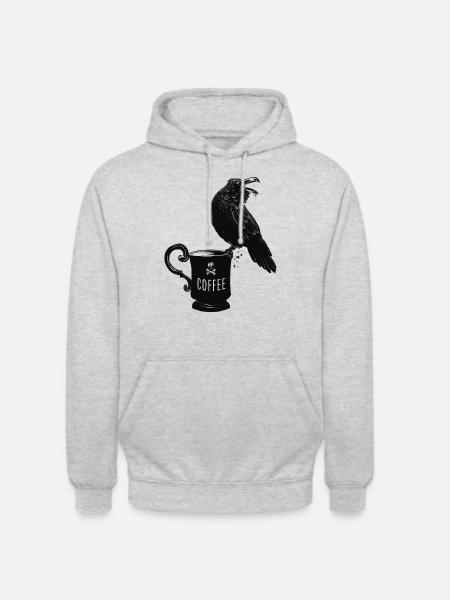 Coffee raven - Unisex Hoodie - light heather grey