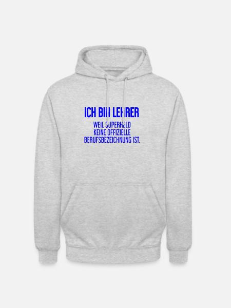 Lehrer - Mein offizieller Superhelden-Beruf! - Unisex Hoodie - Hellgrau meliert