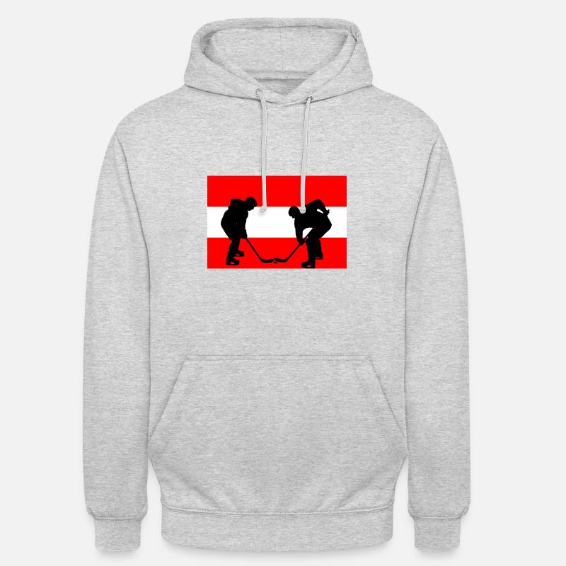 L’Autriche, mon pays, mon drapeau ! - Sweat-shirt à capuche unisexe - gris clair chiné