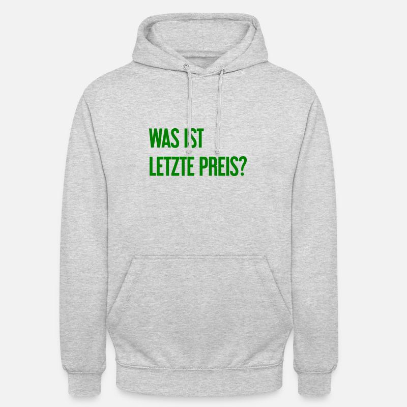 Quel est le dernier prix ? - Sweat-shirt à capuche unisexe - gris clair chiné