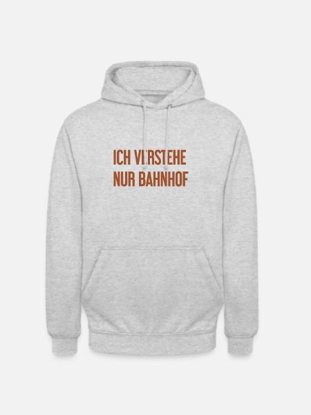 I only understand train station - Unisex Hoodie - light heather grey