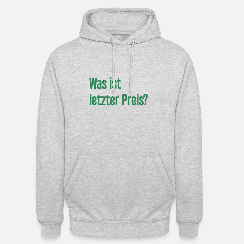 Qu’est-ce que le dernier prix ? - Sweat-shirt à capuche unisexe - gris clair chiné