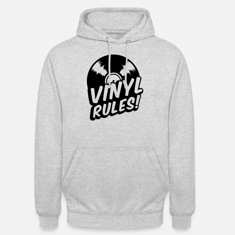 vinyl rules - Sweat-shirt à capuche unisexe - gris clair chiné